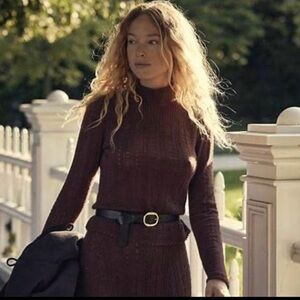 DÔEN Minou Turtleneck in Antique Walnut EUC